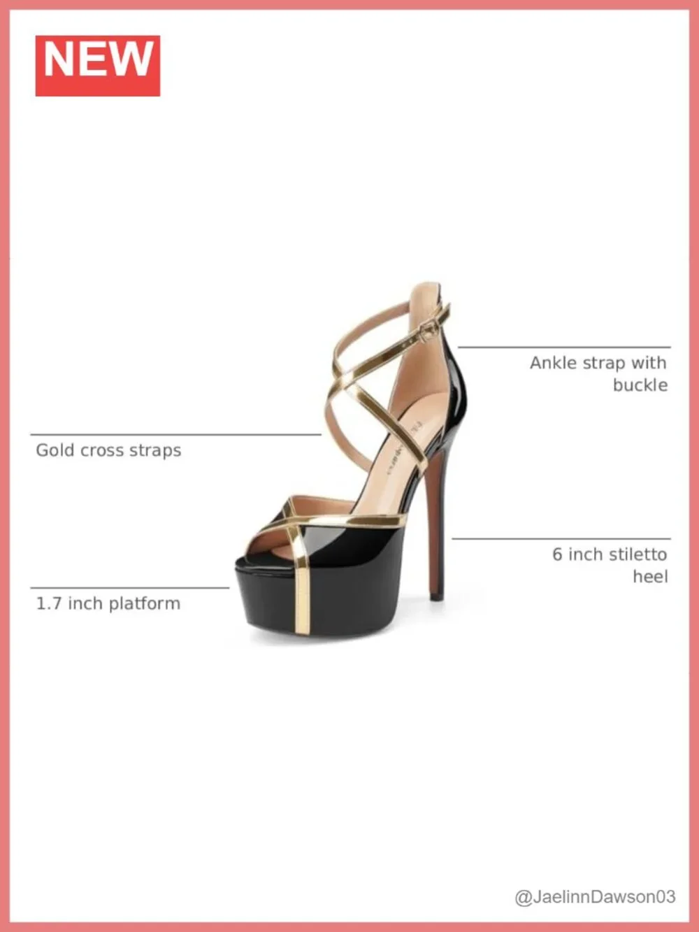 Stiletto High Heel Sandals Platform Peep Toe Strappy Crisscross 6 inch Gold